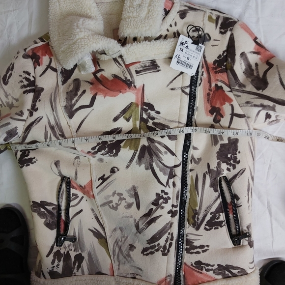 Zara Faux Suede Printed Jacket warm like Sweater - Picture 7 of 10